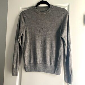 MUJI Sweater Pullover Silk Wool Blend Crew Neck Lightweight *light staining*